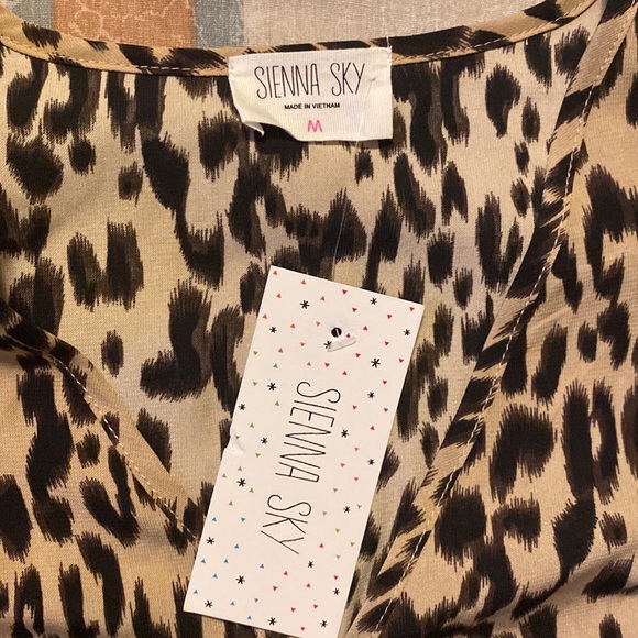 Leopard short sleeve ankle length dress - Picture 4 of 4